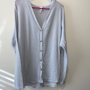 Fall Distress Blouse/ Cardigan